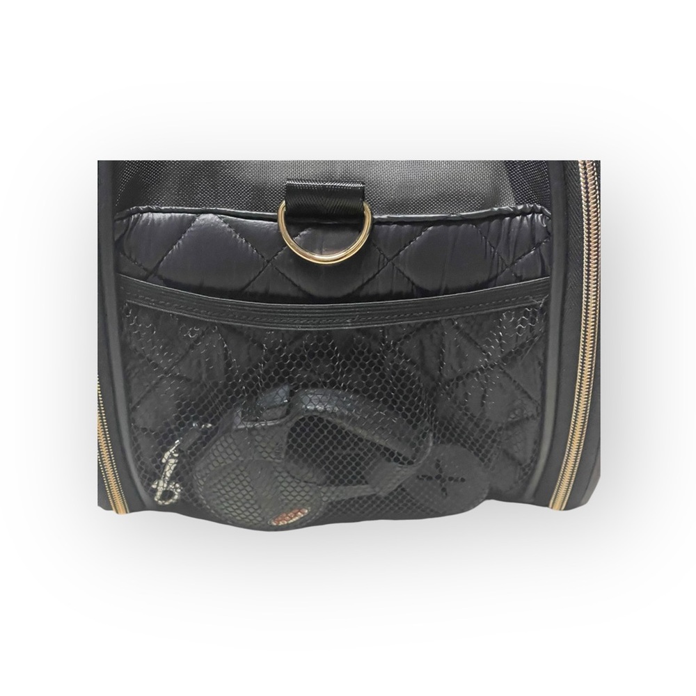 Joan & David 𖠌 20” Dome Quilted Pet Carrier Travel Bag 𖠌 Black 𖠌 TSA approved - Picture 14 of 16